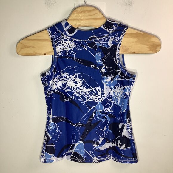 The Bubble Womens Emily Tank Top‎ Blue Floral Size Medium NWT - Picture 3 of 9